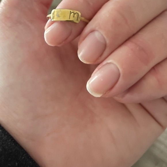 Gold M Ring - Picture 2 of 3